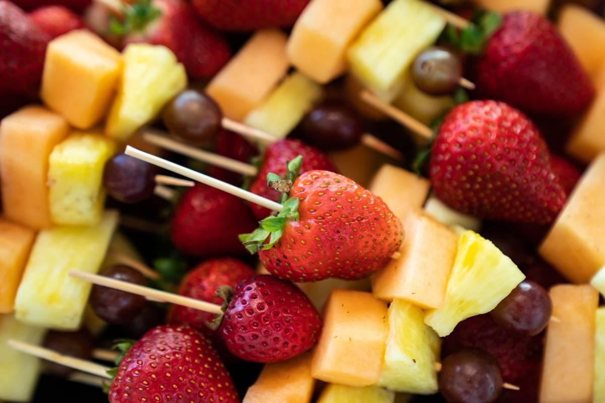 assorted fruit kebabs